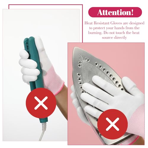 Heat Resistant Gloves for Hair Styling – 4 Pairs