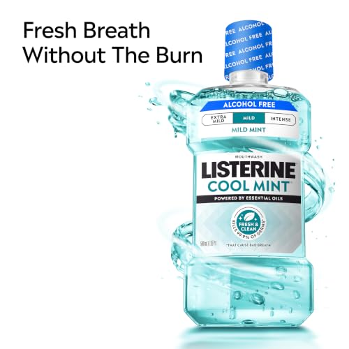 Alcohol-Free Mouthwash Cool Mint 1L – Kills 99.9% Bad Breath Germs