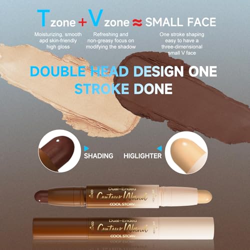 2-in-1 Contour & Highlight Stick Waterproof Cream