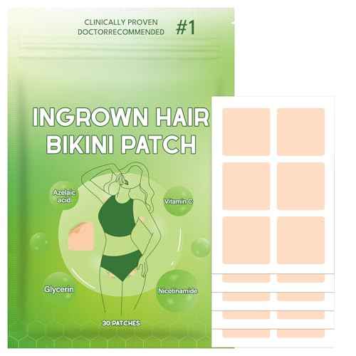 Ingrown Hair Treatment, Ingrown Hair Patch,Razor Bump Treatment for Bikini Area,30 Patches,Quickly and Effectively Clear Up Ingrown Hair Bumps Patch Smooth-Feeling,Non-Irritating Formula,Unisex