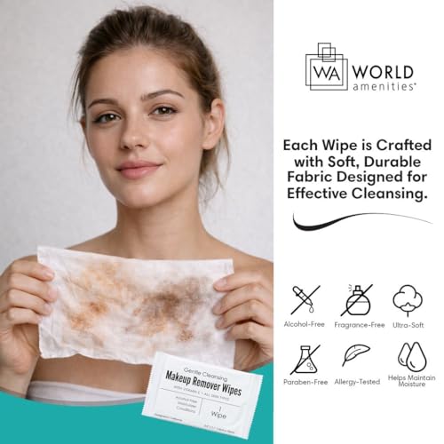 Makeup Remover Wipes - Alcohol Free with Vitamin E - 50 Count