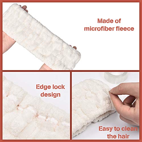 Spa Headband for Women, 3-Pack Microfiber Terry Cloth