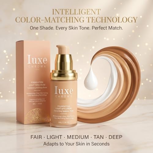 Iuxe Chroma Color Changing Foundation for Mature Skin - Hydrating & Longwear