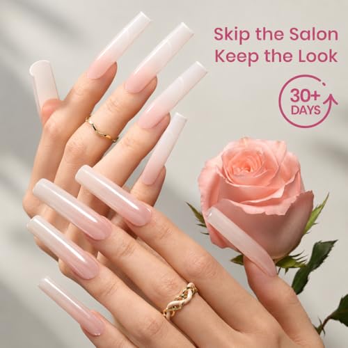 Beetles Tipex Instant Apex Nail Tips XL Square Clear 160pcs - Perfect for DIY Extensions