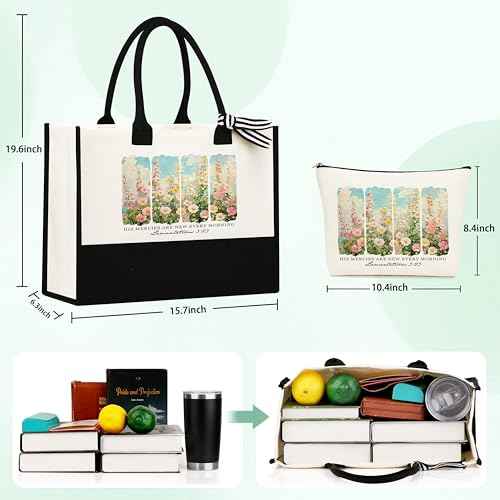 Christian Gifts for Women, Religious Bible Bag Birthday Gifts for Women, Faith Spiritual Christian Basket for Mom Sister Best Friend Coworker Christian