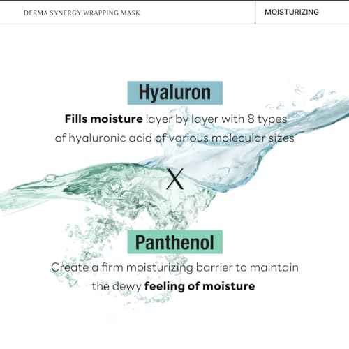 Mediheal Derma Synergy Wrapping Mask for Moisturizing Barrier (4 Packs) - Improved Skin Moisturization With Hyaluron Panthenol