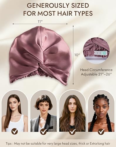 Mulberry Silk Bonnet for Sleeping | 22 Momme Hair Wrap