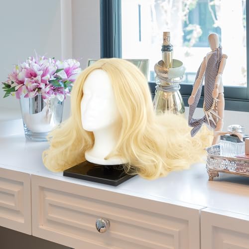AceOrbit Foam Mannequin Wig Head Stand with Stable Base