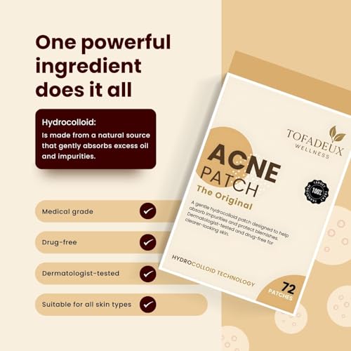 Original Acne Patch, Hydrocolloid Technology, Dermatologist Tested, Drug-Free Blemish Treatment, 72 Count