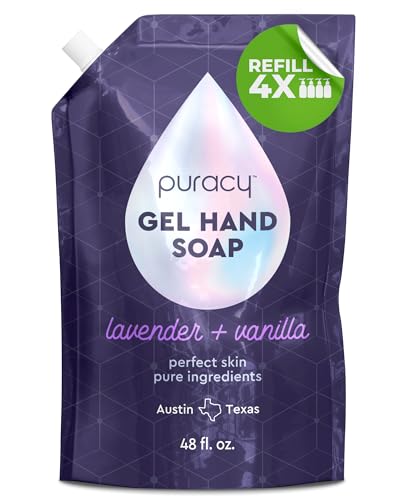 Puracy Organic Hand Soap Refill Lavender & Vanilla 48oz - Natural Moisturizing Gel