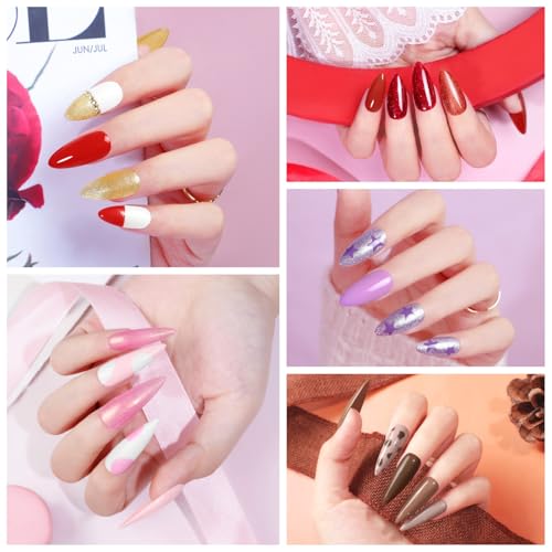 Coscelia 73pc Gel Nail Polish Kit with U V light, 60 Bottles Gel Nail Polish Soak off Top Base Coat Spring Colors Enchantment Collection Glitter Nail Rhinestones Gel Manicure Kit Gifts