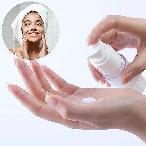 Qeuly 3 Pack Airless Pump Bottles 0.5 oz Travel Size Pump Bottle Lotion Container Refillable Cosmetic Pump Dispensers for Foundation Moisturizer Shampoo Toiletry (SN-15)