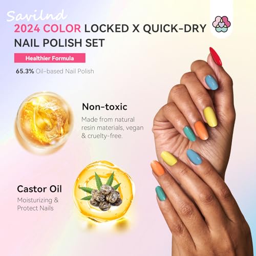 SAVILAND 42PCS Gel Nail Polish Kit: 32 Colors Fall Gel Polish Set Brown Black Glitter Soak Off U V Gel Polish with PH Bond Base Top Matte & Glossy Polish Coat Manicure Kit for Salon Women