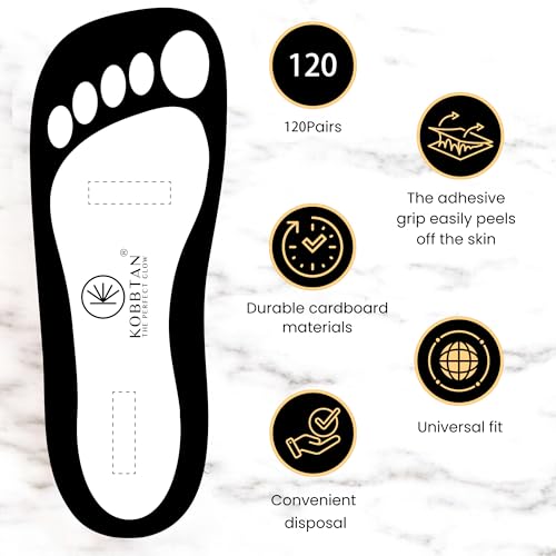 120Pairs Spray Tan Feet Pads Disposable & Economic for Spray tanning,Use in Tanning booth,Sunless Tanning at Home or Beauty Salon-Non Slip-Comfortable-Hygienic-Ultra Bronzing (Black)