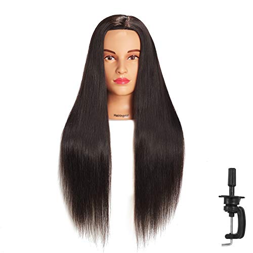 Hairingrid 26"-28" Mannequin Head Hair Styling Training, Black
