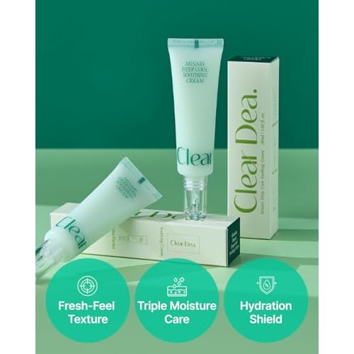 Minari Cool Soothing Cream for face ? K-Beauty Hydrating & Moisturizer with Korean Water Parsley, 30ml/1.01oz