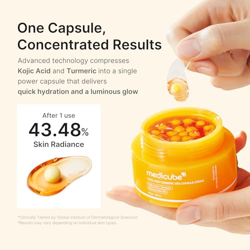 Medicube Capsule Cream with Kojic Acid & Turmeric for Uneven Skin Tone - 1.86 oz