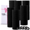 LuSeren 120-Pack Black Hair Ties for Thick Hair