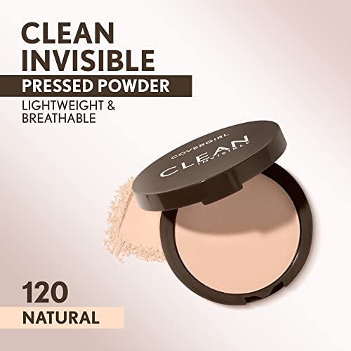 Covergirl Clean Invisible Pressed Powder - Vegan, Talc-Free, 0.38oz