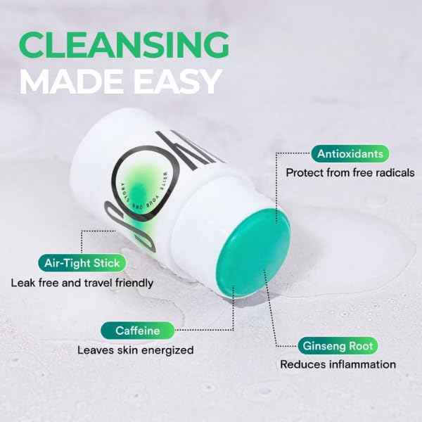 WYOS Moisturizer Oil Stick + Face Cleanser Stocking Stuffer Bundle | Travel Size, Leak Free, Vegan, Cruelty Free, Sulfate Free, Portable, Paraben Free, Sulfate Free