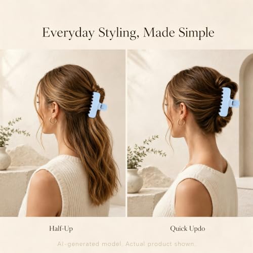 Large Claw Clips for Women, 4 Inch Hair Clips, Strong Hold