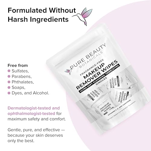 Natural Makeup Remover Wipes - 99% Effective
