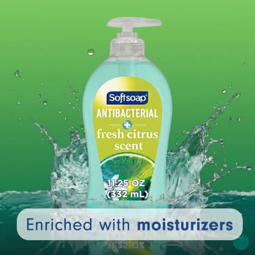 Softsoap Antibacterial Liquid Hand Soap - Fresh Citrus Scent, 11.25 fl oz, Pack of 6