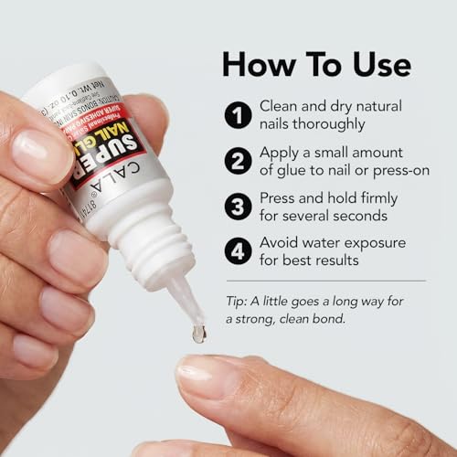 CALA Professional Quick Dry Nail Glue Pack of 4 - Strong Hold for Tips & Art
