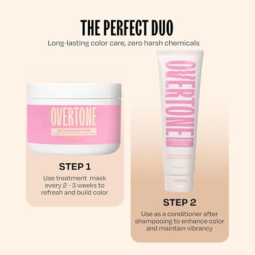 Overtone Semi-Permanent Hair Color Conditioner Cotton Candy Pink 8oz