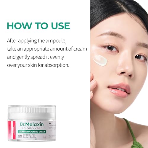 Dr. Melaxin Cicapilin Calming Cream, 1.7 fl oz (50 ml), Cooling Trouble Niacinamide, Aperica Leaf Extract, Moisturizing Cream, Moisture Moisturizing Care, Korean Skin Care, Korean Cosmetics'