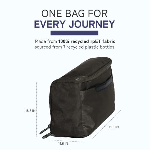 augustnoa Dopp Kit for Men | Travel Toiletry Bag with 11 Pockets & Expandable Side Compartments | Water-Resistant, Eco-Friendly Recycled Material | Compact, Lightweight & Perfect for Travel Essentials