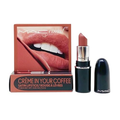 MAC Cosmetics Ximal Sleek Satin Mini Lipstick - 834 Creme In Your Coffee (Midtone pink brown) 0.05 Oz / 1.5 g