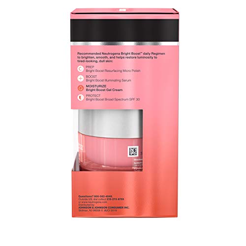 Neutrogena Bright Boost Brightening Moisturizing Face with Skin Resurfacing and Brightening Neoglucosamine for smooth skin Facial with AHA PHA and Mandelic Acids, Gel Cream, 1.7 Fl Oz