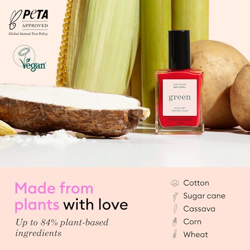 Manucurist Green Natural Nail Polish - Halo Milky Mauve, Plant-Based