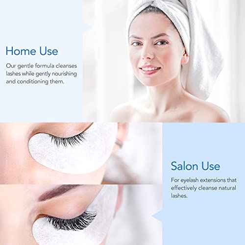 Eyelash Extension Cleanser Lash Shampoo Eyelash Extension Shampoo Lash Foam Cleanser Eyelid Cleanser for Makeup Remover Eyelash Care, Paraben & Sulfate Free for Salon and Home Use (Original 600ml)