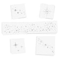 Flash Tattoos Starlight Silver Glitter Freckles - 25 Metallic Cosmic Patches
