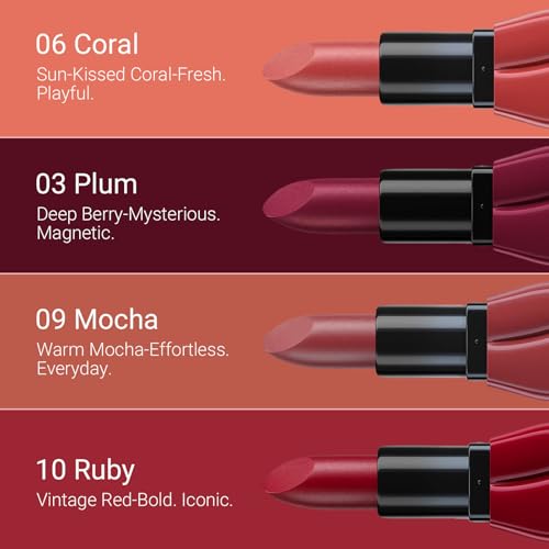 Matte Lipstick Set - Mocha & Plum Duo for Women