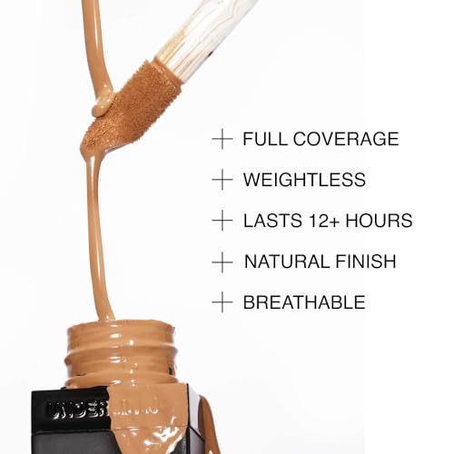 HIDE Liquid Concealer, Medium to Full Coverage Concealer for Blemishes, Under Eye Dark Circles & Scars, Oil Free Concealer, Natural Beige (See Shade Finder), 0.5 fl oz