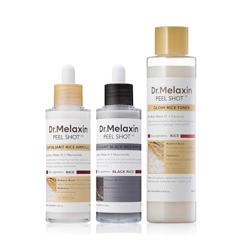 Dr.Melaxin peel shot care set black rice peeling white rice peel shot toner korean skin care cosmetics