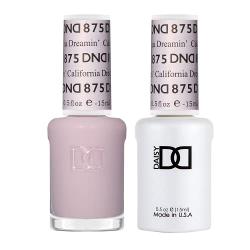 DND Gel Polish Set, Sheer Collection, UV/LED Gel Polish and Air Dry Nail Lacquer, Matching Chip-Free Polish Duo, 875 California Dreamin’, 0.5 Fl Oz