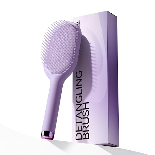 Detangling Hair Brush with Dual-Length Teeth for Wet & Dry Hair