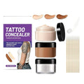 Waterproof Tattoo Cover Up Makeup Kit with 2 Shades - Full Coverage Concealer for Body & Face