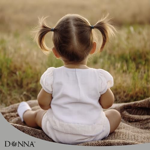DONNA 300pc Small Black Rubber Hair Bands – No-Snag Elastic Ties
