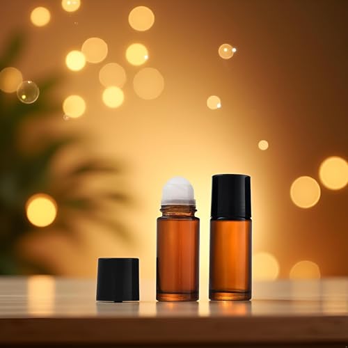 30ml Clear Glass Essential Oil Roller Bottles - 2 Pack