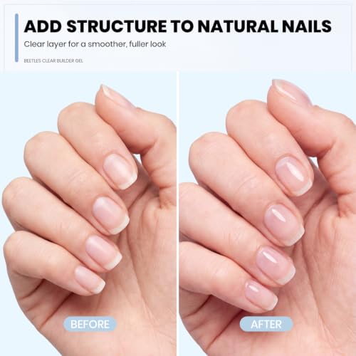 Beetles Clear Builder Gel for Nails, 2-Pack - Strong, Self-Leveling Nail Extension