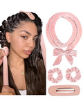 YANIBEST Heatless Hair Curler Set - Soft Overnight Ribbon Wrap & Scrunchies