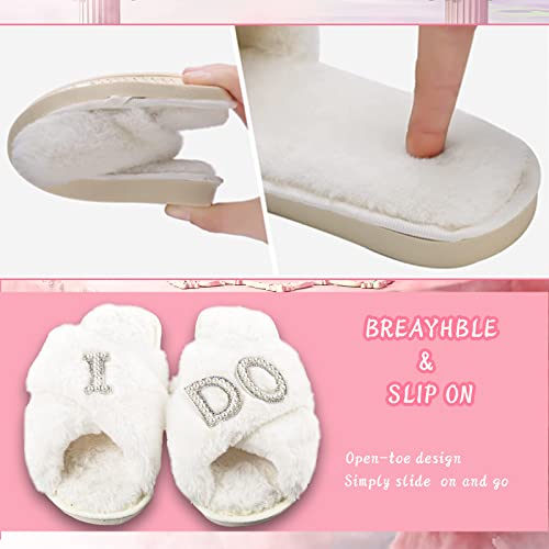 Bride to Be Gift Set - Makeup Bag, Slippers & Hair Clip