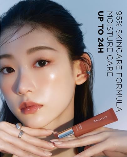 EITHER& Glazed Lip Oil - Warm Mocha Brown Moisturizer 10g