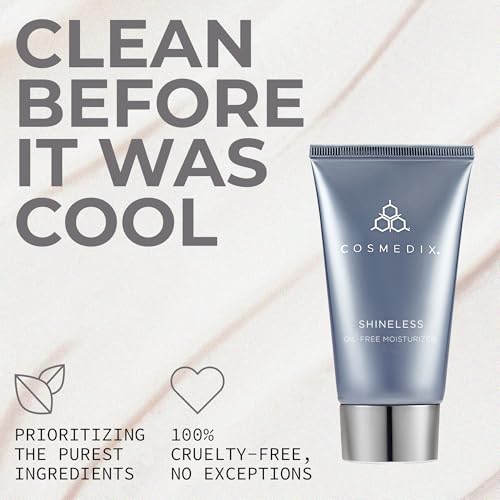 COSMEDIX Shineless Oil-Free Face Moisturizer ? Hydrating Cream with Vitamin B3 for Oily & Blemish-Prone Skin ? Lightweight Daily Face Care for Firm, Smooth & Radiant Glow ? 79 g / 2.8 oz
