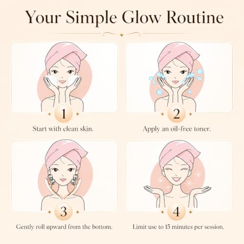 Microcurrent Face Massager with LCD Display - Facial Sculpting & Lymphatic Drainage